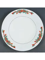 FINE CHINA OF CHINA POINSETTIA & RIBBON DINNER PLATE 10 1/2"