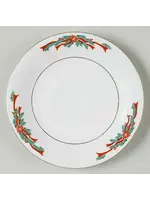 FINE CHINA OF CHINA POINSETTIA & RIBBONS SALAD PLATE 7 1/2"