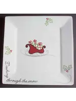 TIS THE SEASON DINNER PLATE SQUARE 10 1/4"