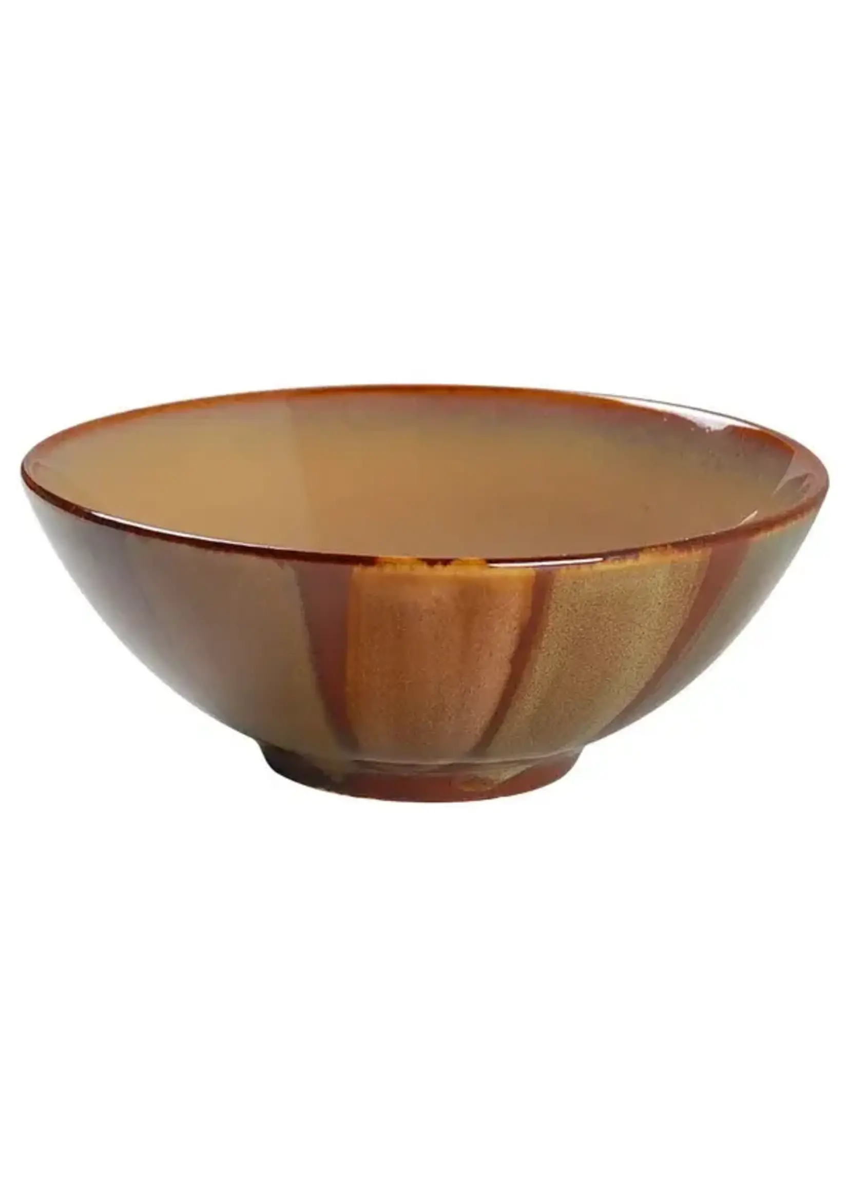 SANGO FLAIR BROWN  SOUP/CEREAL BOWL 7 1/2"