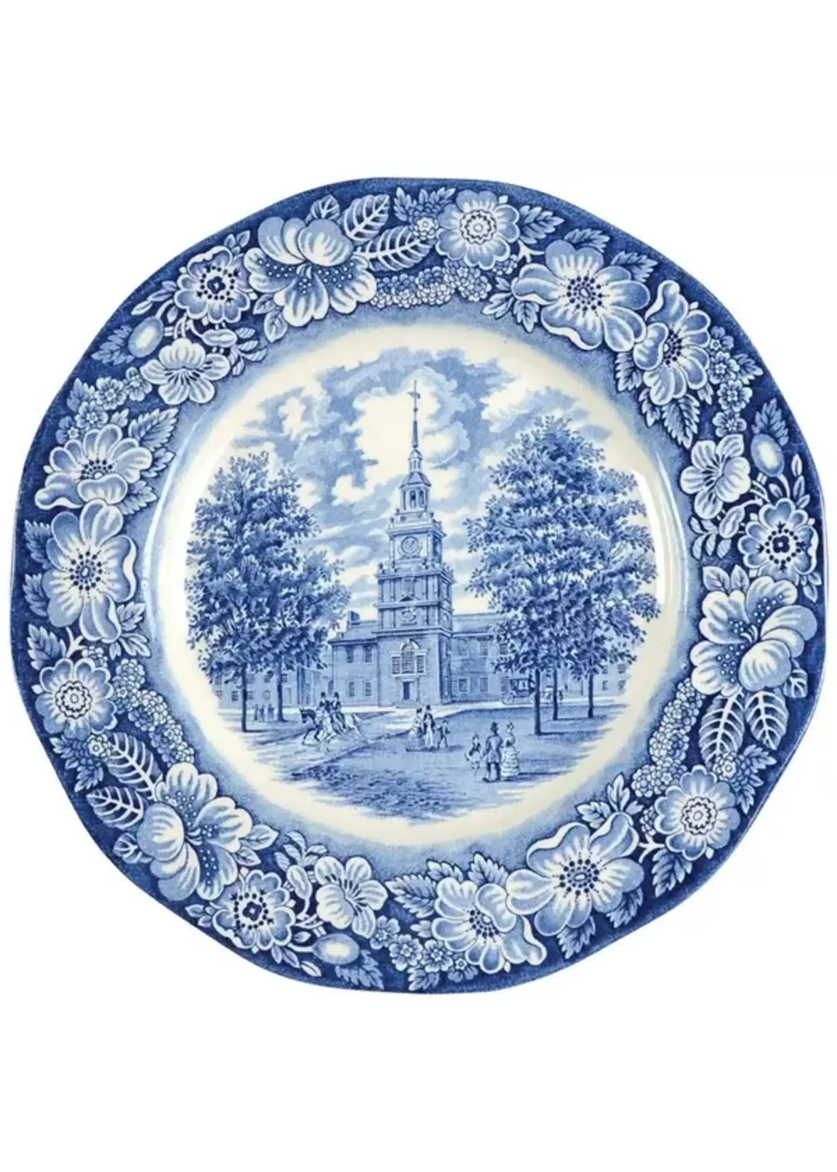 STAFFORDSHIRE STAFFORDSHIRE LIBERTY BLUE DINNER PLATE 9 3/8"