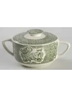 ROYAL USA OLD CURIOSITY SHOP GREEN SUGAR BOWL 3 "