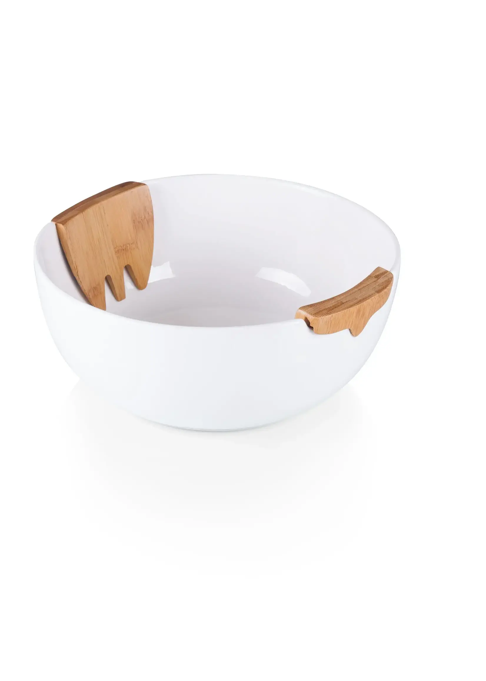 ROMANO SALAD BOWL WITH WOOD SERVERS9 1/2"