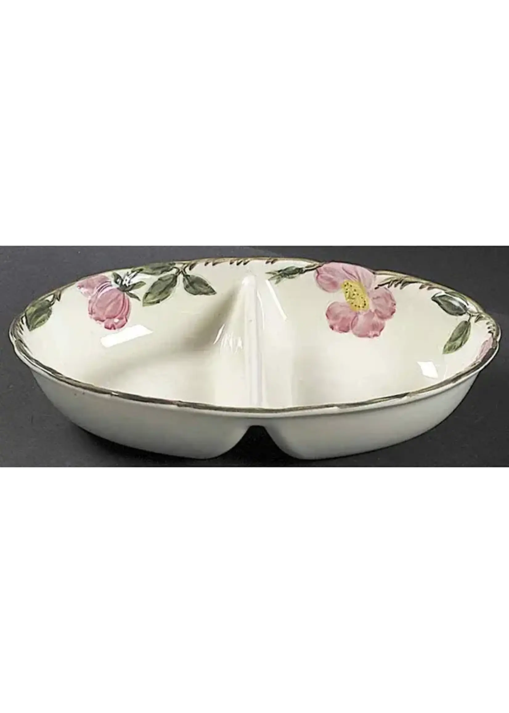 DESERT ROSE OVAL DIVIDED VEGETABLE BOWL 10"