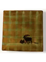 ROAMING ELK SALAD PLATE SQUARE  7 5/8"