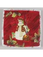 HOLIDAY LODGE SALAD PLATE  8 3/4"   SNOWMAN