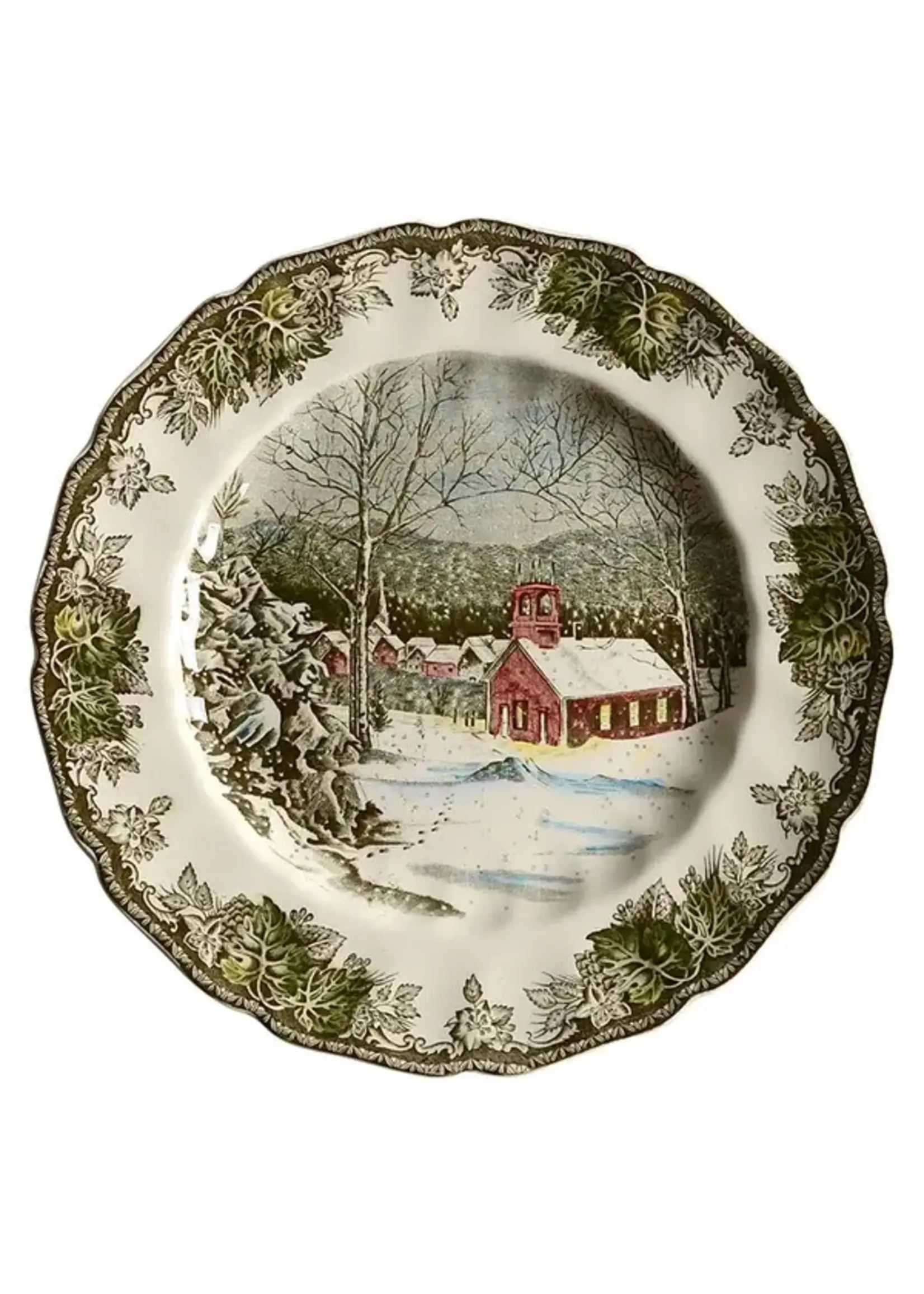 JOHNSON BROTHERS JOHNSON BROTHERS THE FREINDLY VILLAGE  DINNER PLATE 9 7/8" SCHOOL HOUSE