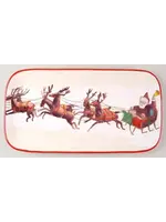 SANTA & HIS REINDEER TRAY 17"