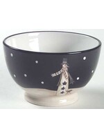 MIDNIGHT SNOWMAN CEREAL BOWL 5 1/4"