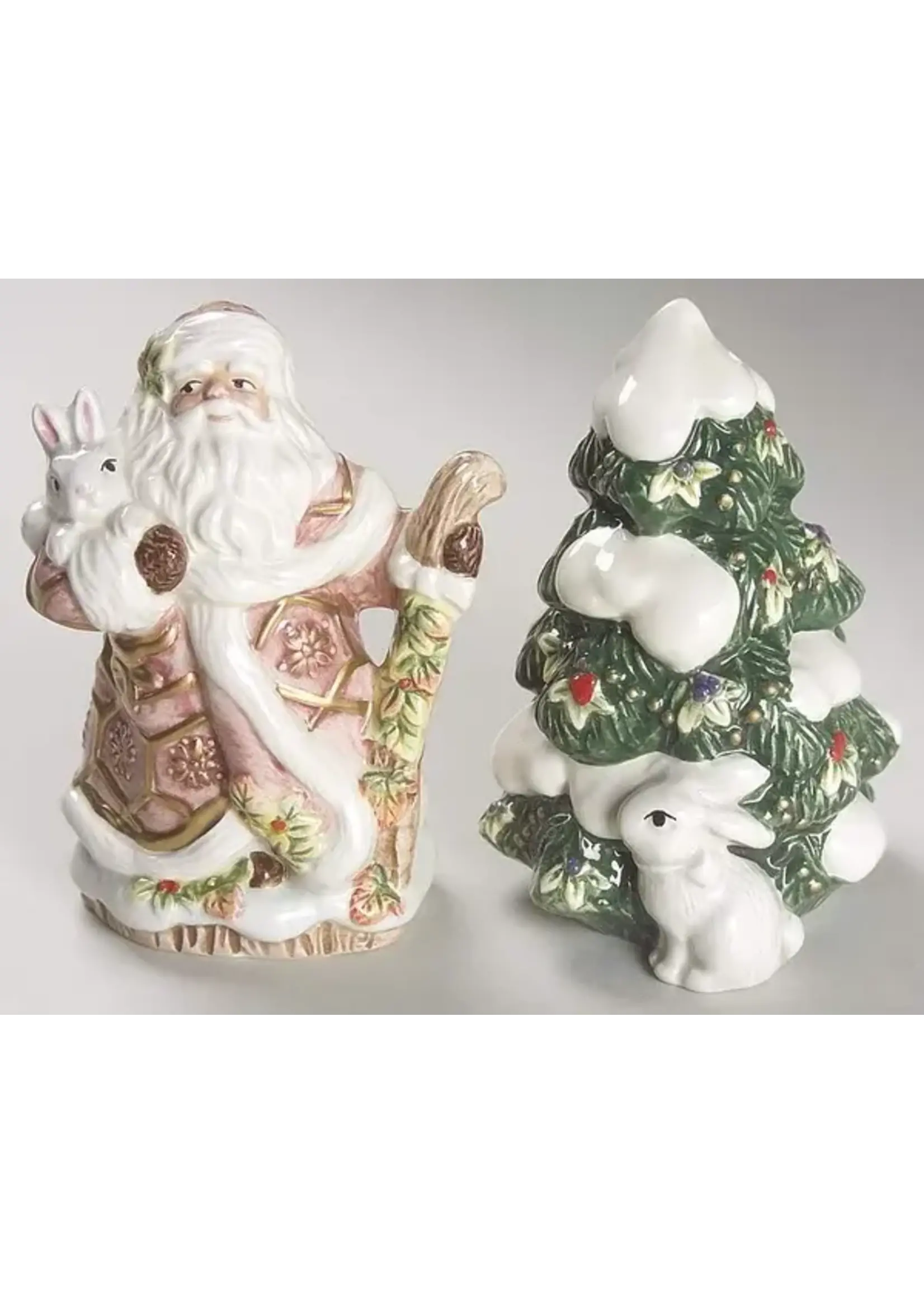 PORTMIRION SNOW WOODS SALT & PEPPER SET 4 1/4"