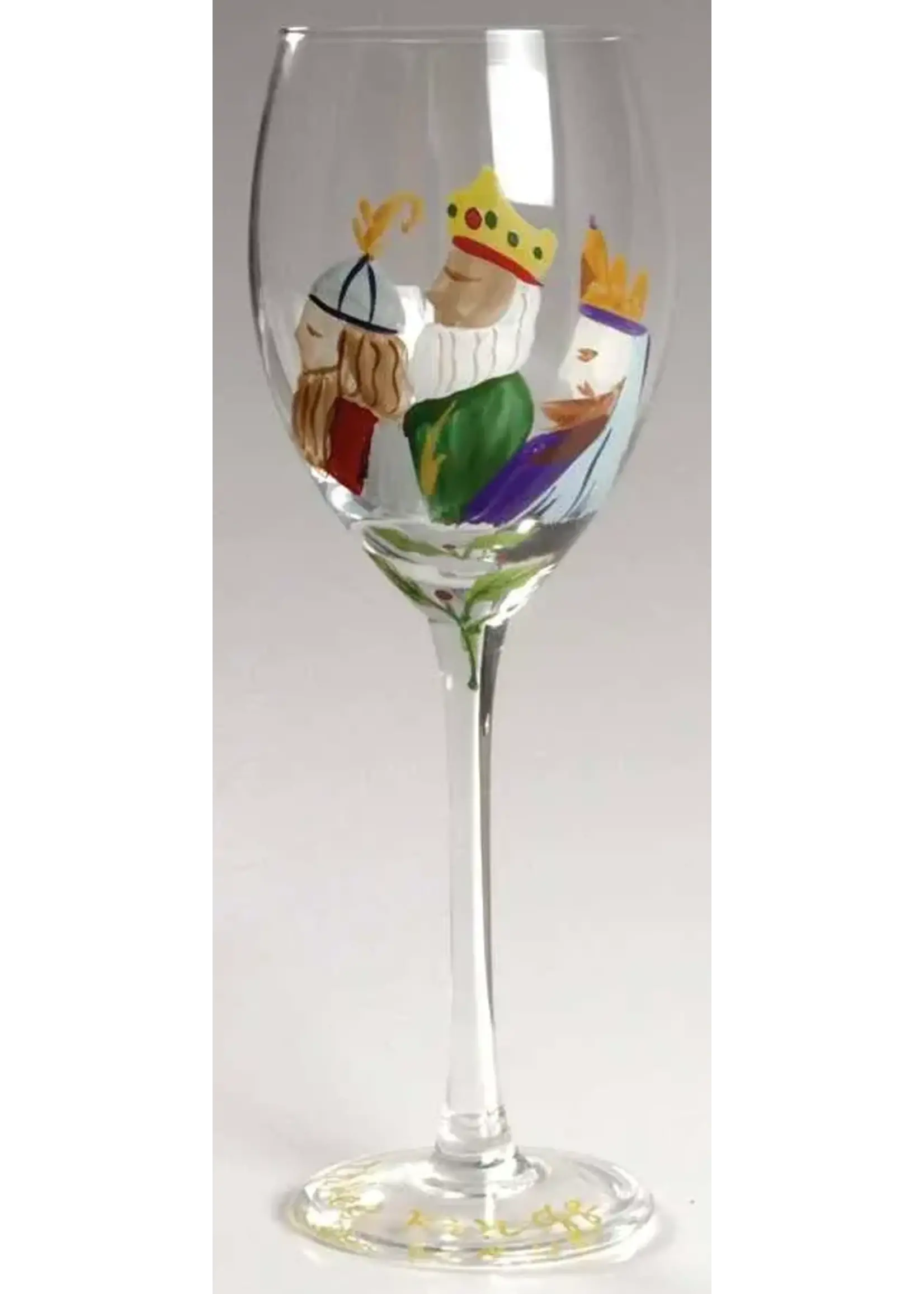 BLOCK SONGS OF THE SEASON WE THREE KINGS GOBLET 9 1/8"