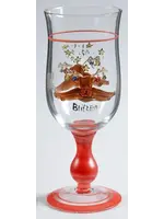 SANTA'S REINDEER BLITZEN 12oz WINE/GOBLET GLASS