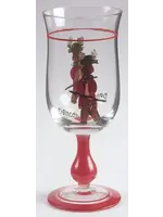 SANTA'S REINDEER DANCER 12oz Wine/GOBLET Glass