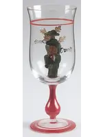 SANTA'S REINDEER DONNER 12oz WINE/GOBLET Glass