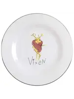 POTTERY BARN REINDEER SALAD PLATE 8 1/2" VIXEN