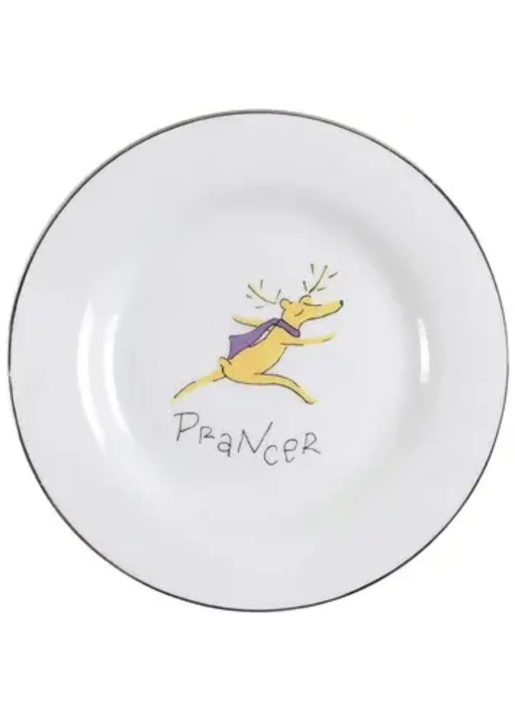 POTTERY BARN REINDEER SALAD PLATE 8 1/2" PRANCER