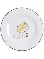 REINDEER SALAD PLATE 8 1/2" CUPID