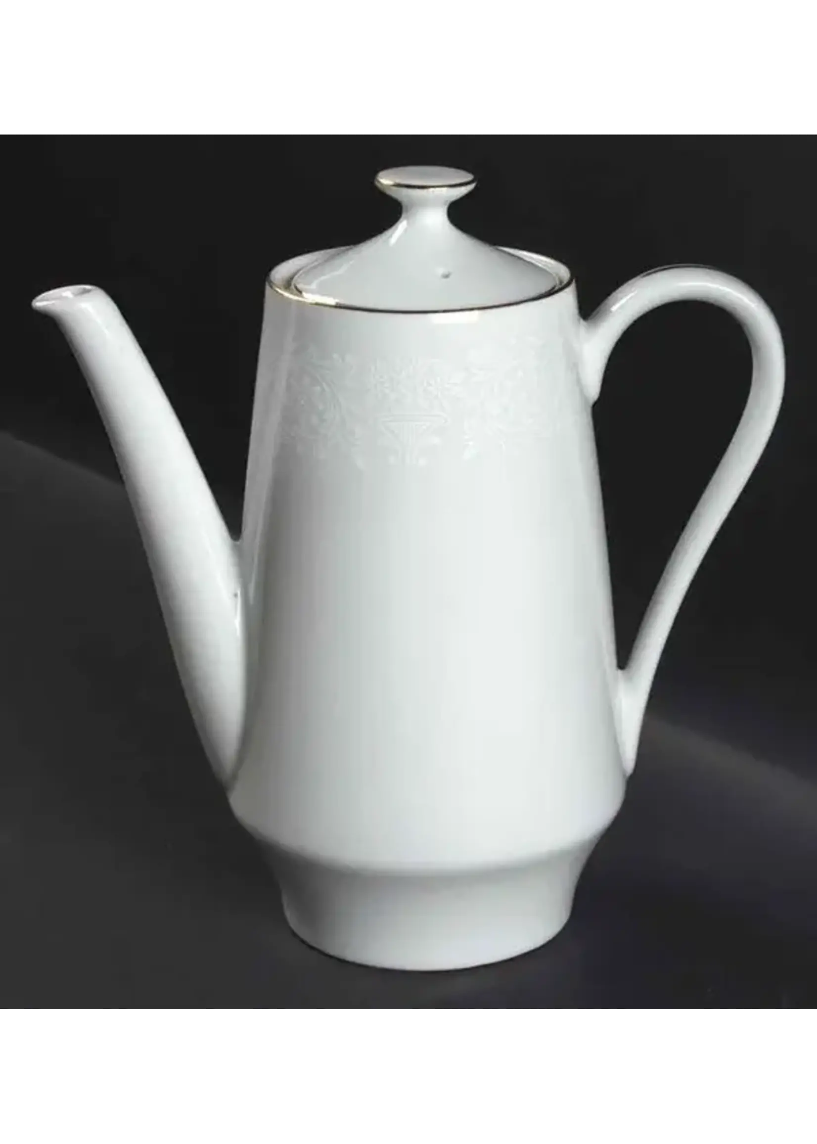 NORLEANS NORLEANS WHITE LACE COFFEE POT 6 5/8"