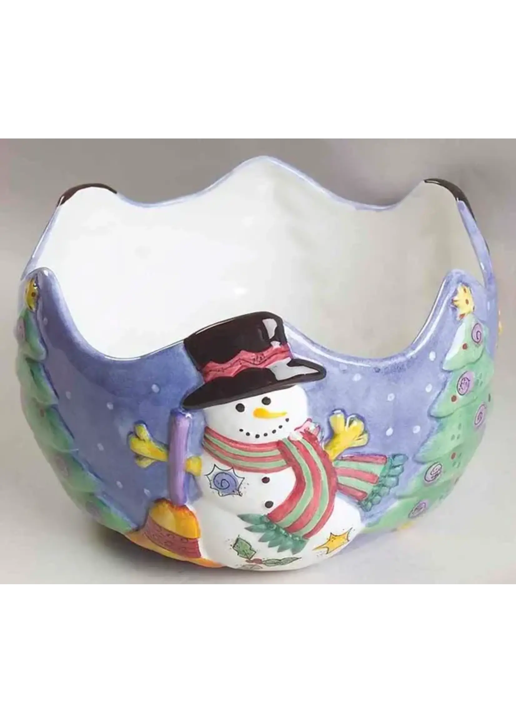 SANGO SWEET SHOPPE CHRISTMAS CENTERPIECE BOWL 8 1/4"