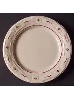 WOVEN TRADITIONS RED LUNCHEON PLATE 9"