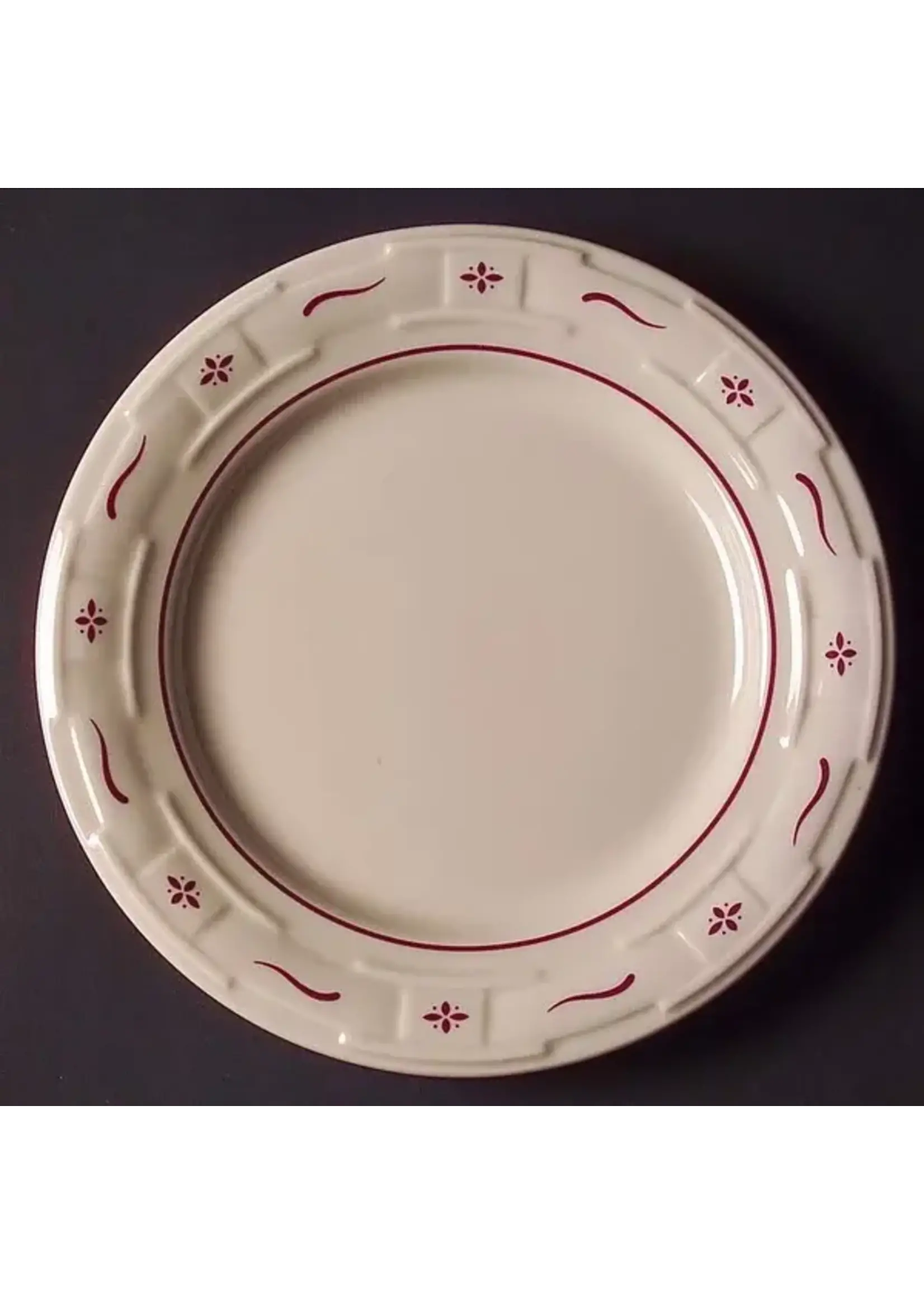 LONGABERGER WOVEN TRADITIONS RED LUNCHEON PLATE 9"