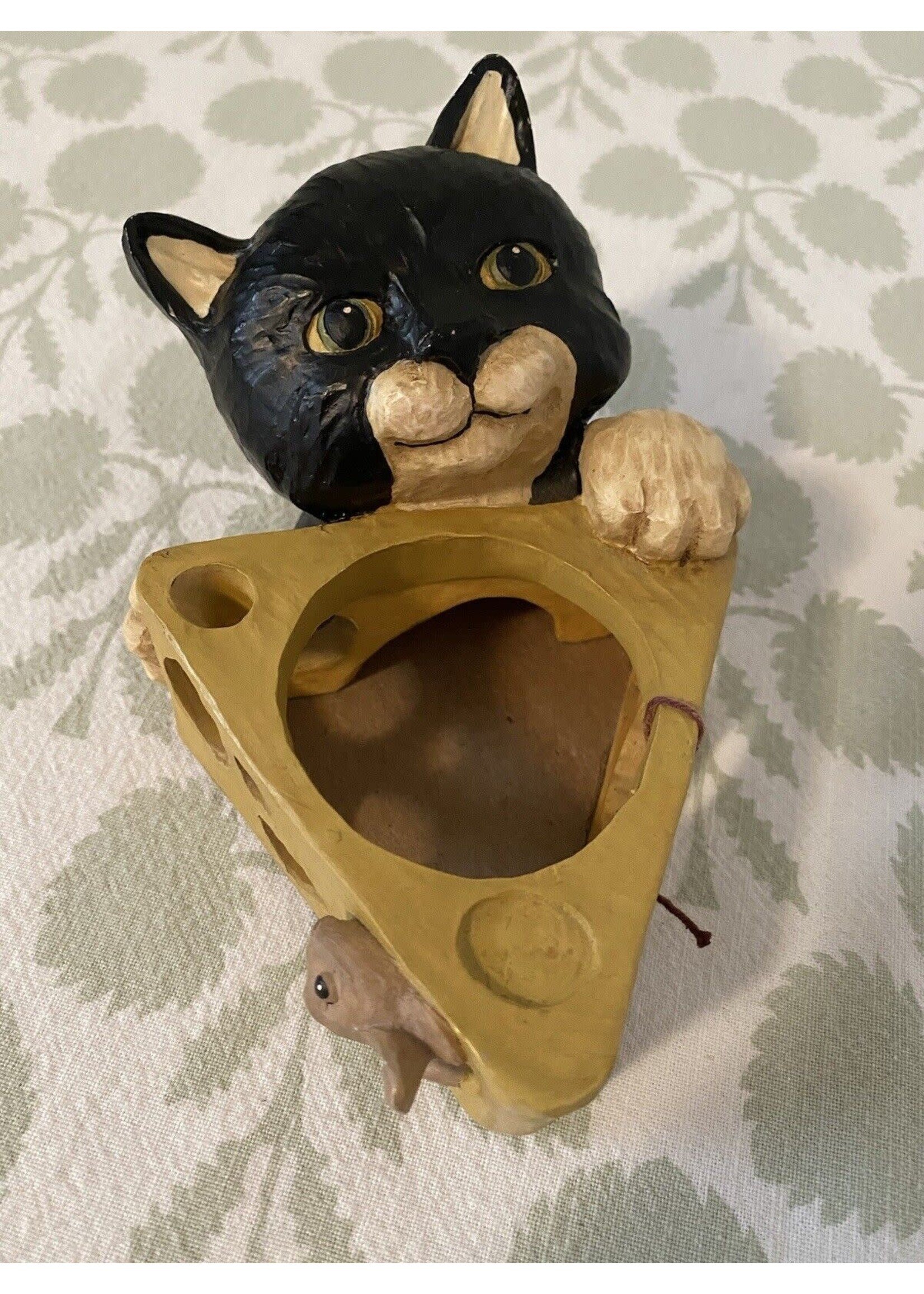 FIGI WHITTLE CATS VOTIVE CANDLEHOLDER