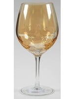 AMBER CRACKLE LUSTRE RED WINE 8 5/8"