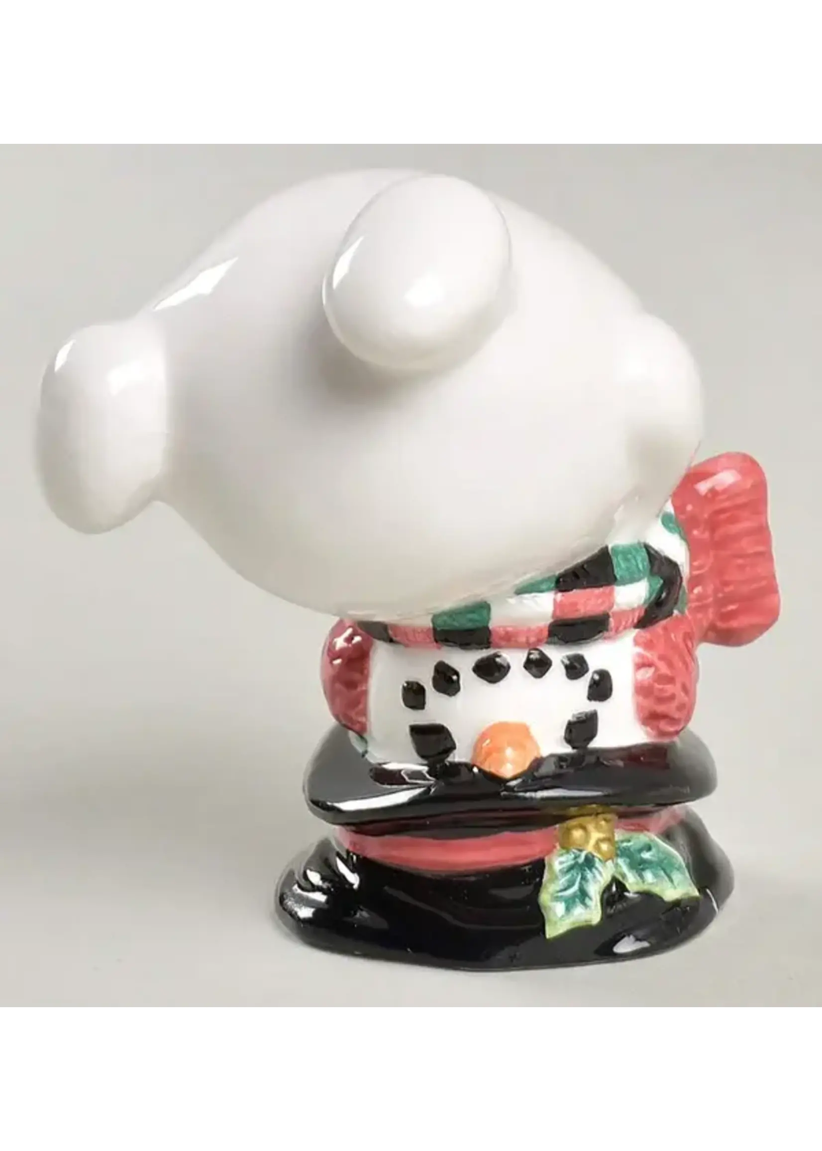 FITZ & FLOYD TOP HAT SNOWMAN FIGURINE HEADSTAND