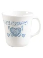 CORNING BLUE HEARTS MUG 3 5/8"