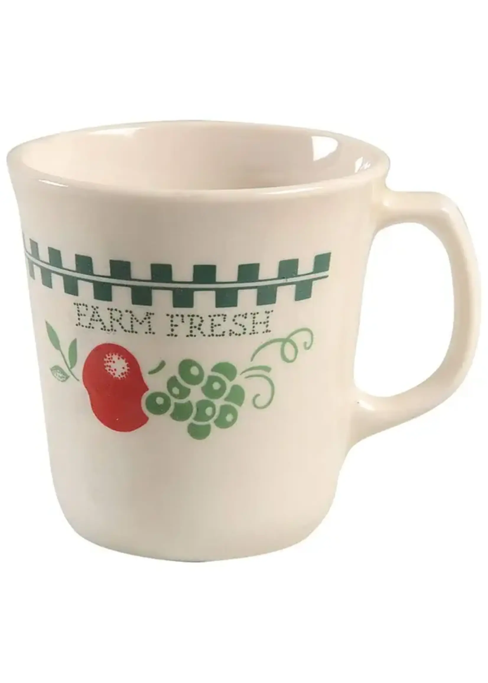 CORNING CORNING FARM FRESH MUG 3 1/2" PATTERNED