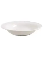 NANCY CALHOUN SOLID COLOR WHITE RIMMED SOUP BOWL 7 3/4"