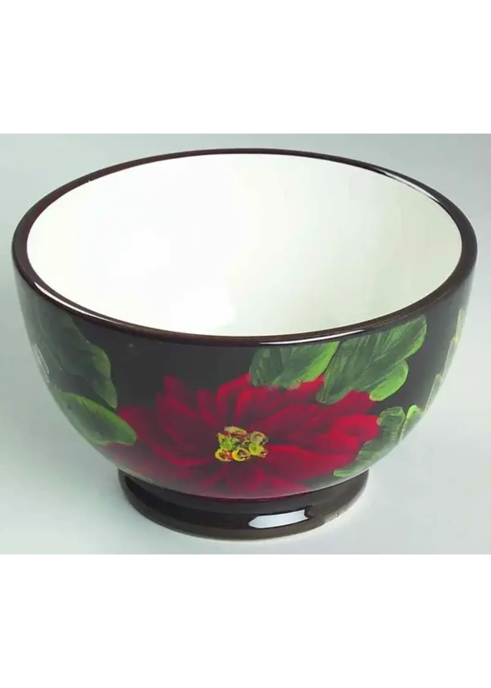 CERTIFIED INTERNATIONAL POINSETTIA ICE CREAM BOWL 5 1/4"