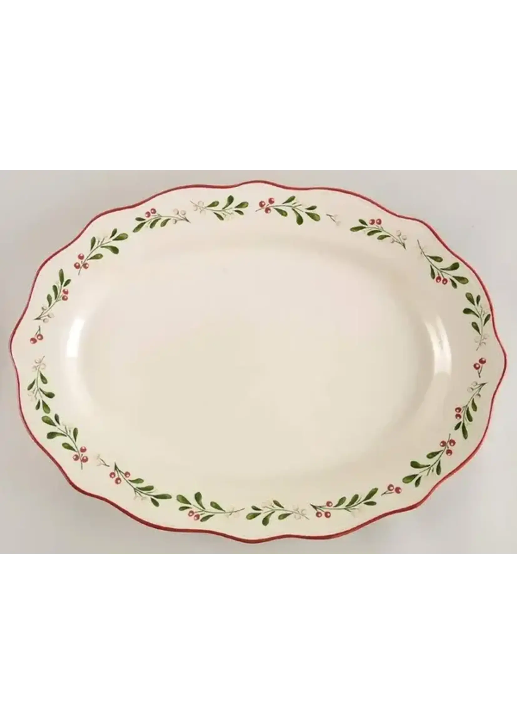 BETTER HOMES AND GARDEN MISTLETOE PLATTER 19 7/8"