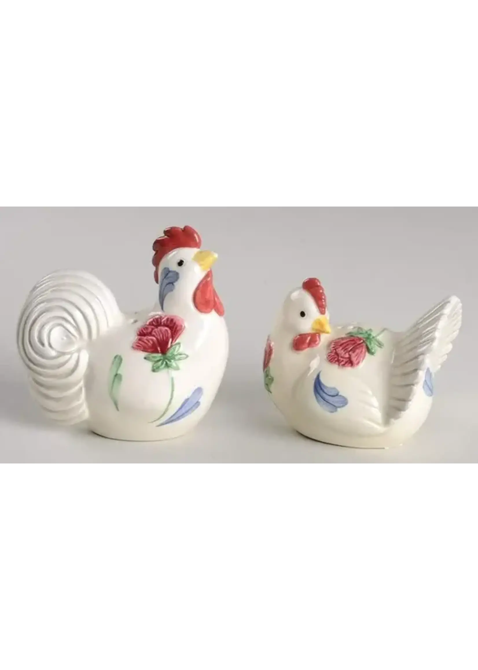 LENOX LENOX POPPIES BARNYARD SALT AND PEPPER HEN /ROOSTER