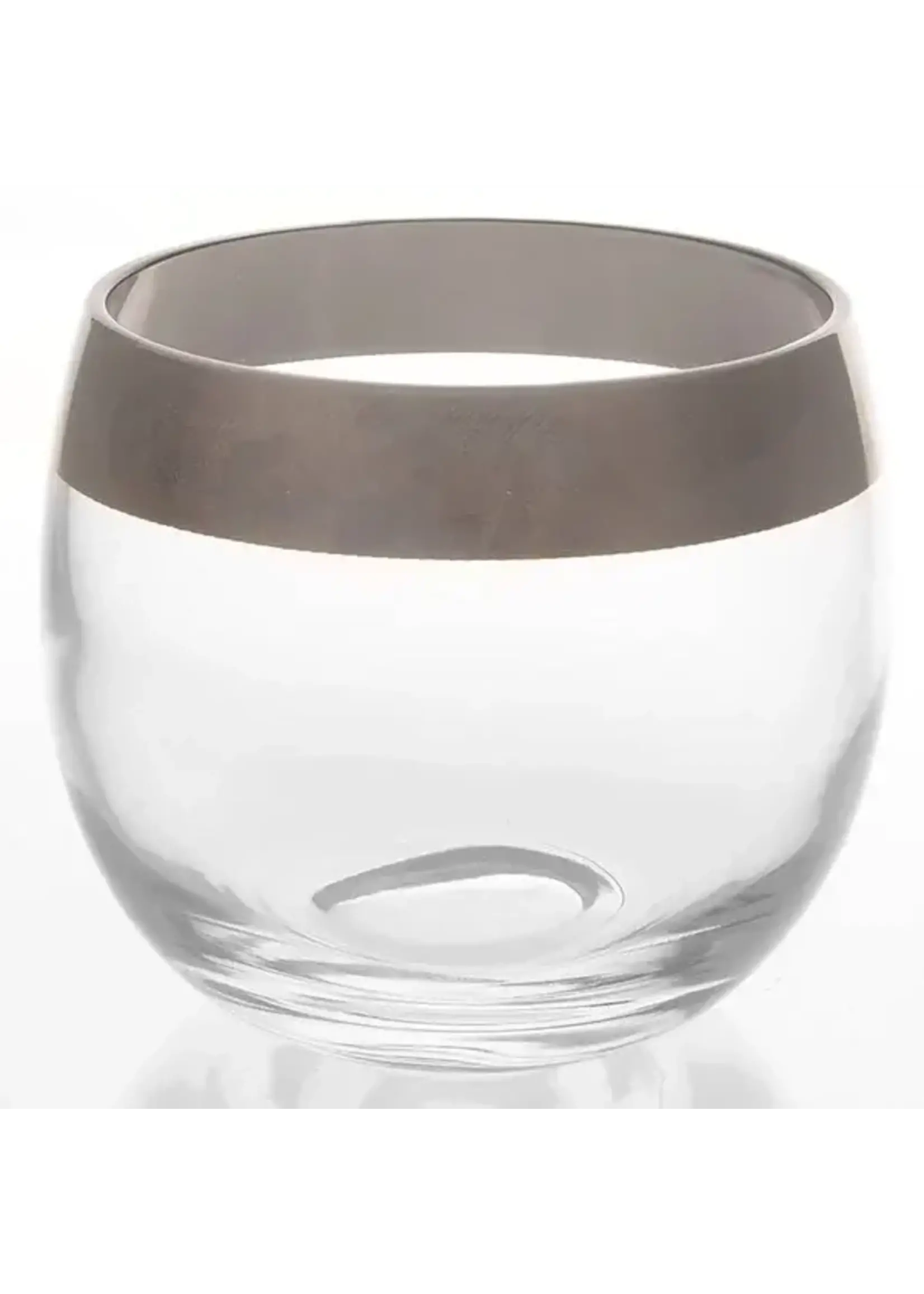 QUEEN'S LUSTREWR LIMITED QUEEN'S LUSTREWR LIMITED PLATINUM LUSTREWARE ROLY POLY PUNCH CUP THIN BAND