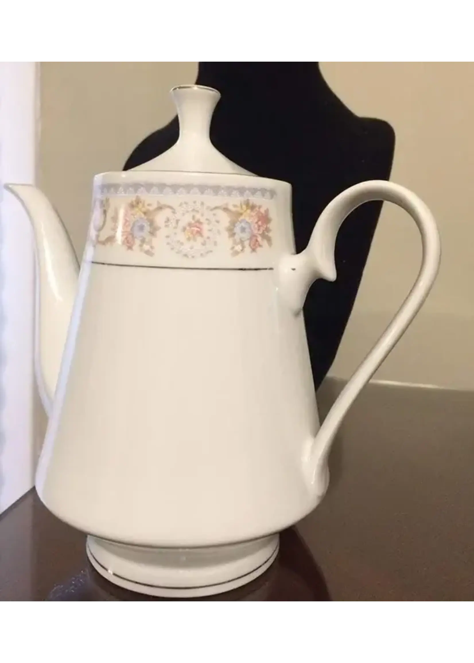 SILVERIE PASTAL FORAL COFFEE POT 8 1/2"