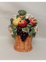 GIBSON FRUIT & SUNFLOWER COOKIE JAR 12.5"