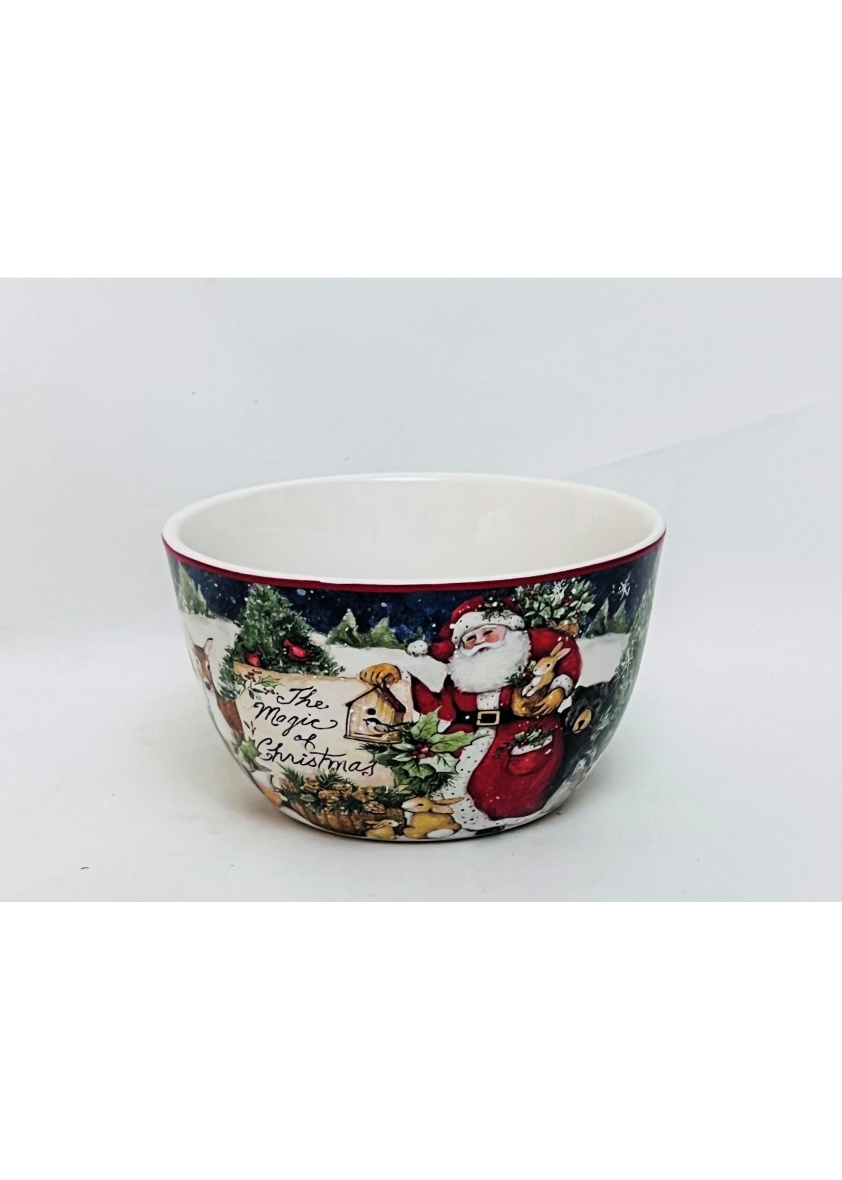 CERTIFIED INTERNATIONAL MAGIC OF CHRISTMAS SANTA BOWL 5 1/4"