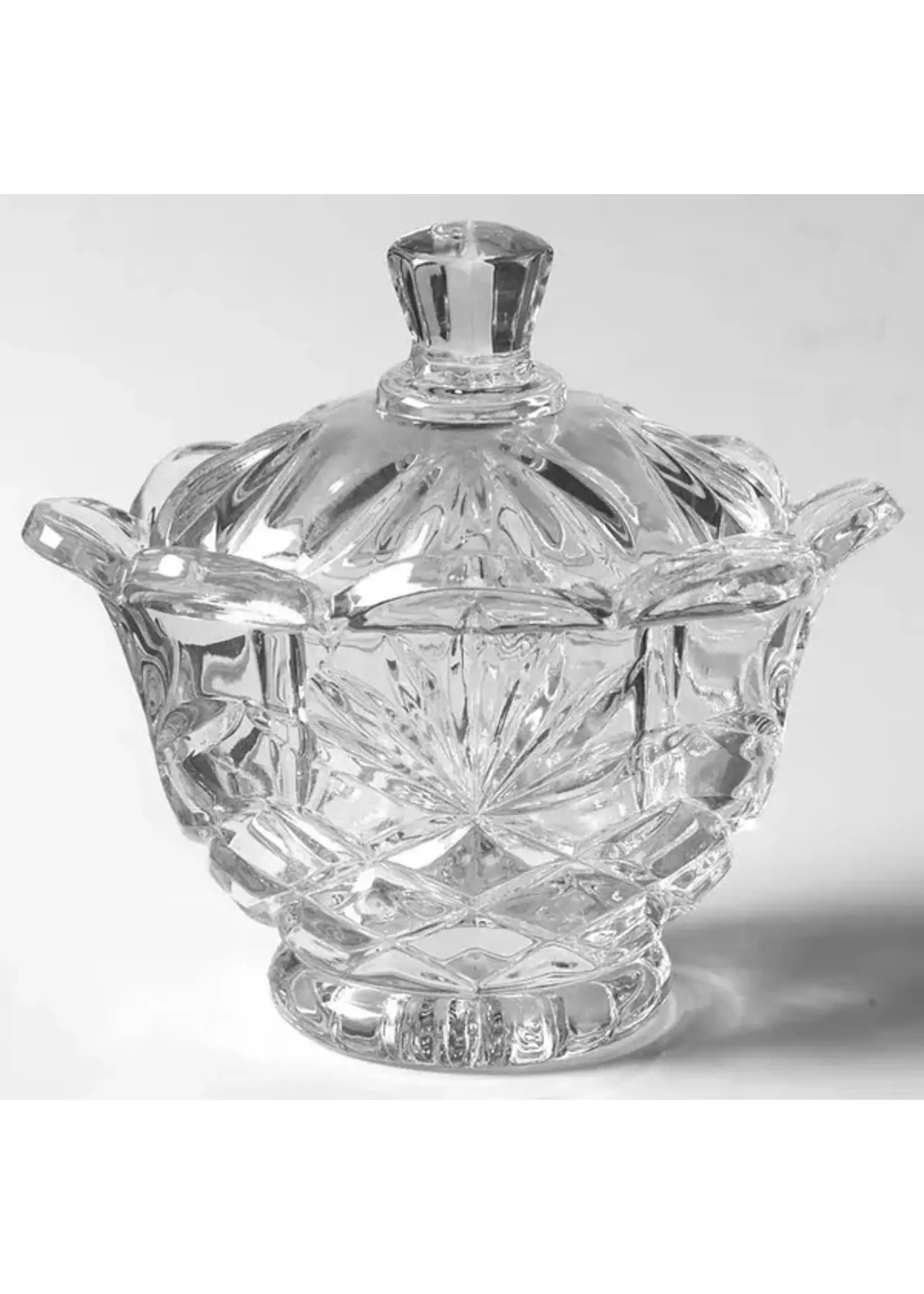 GODINGER PINEAPPLE CRYSTAL SUGAR BOWL