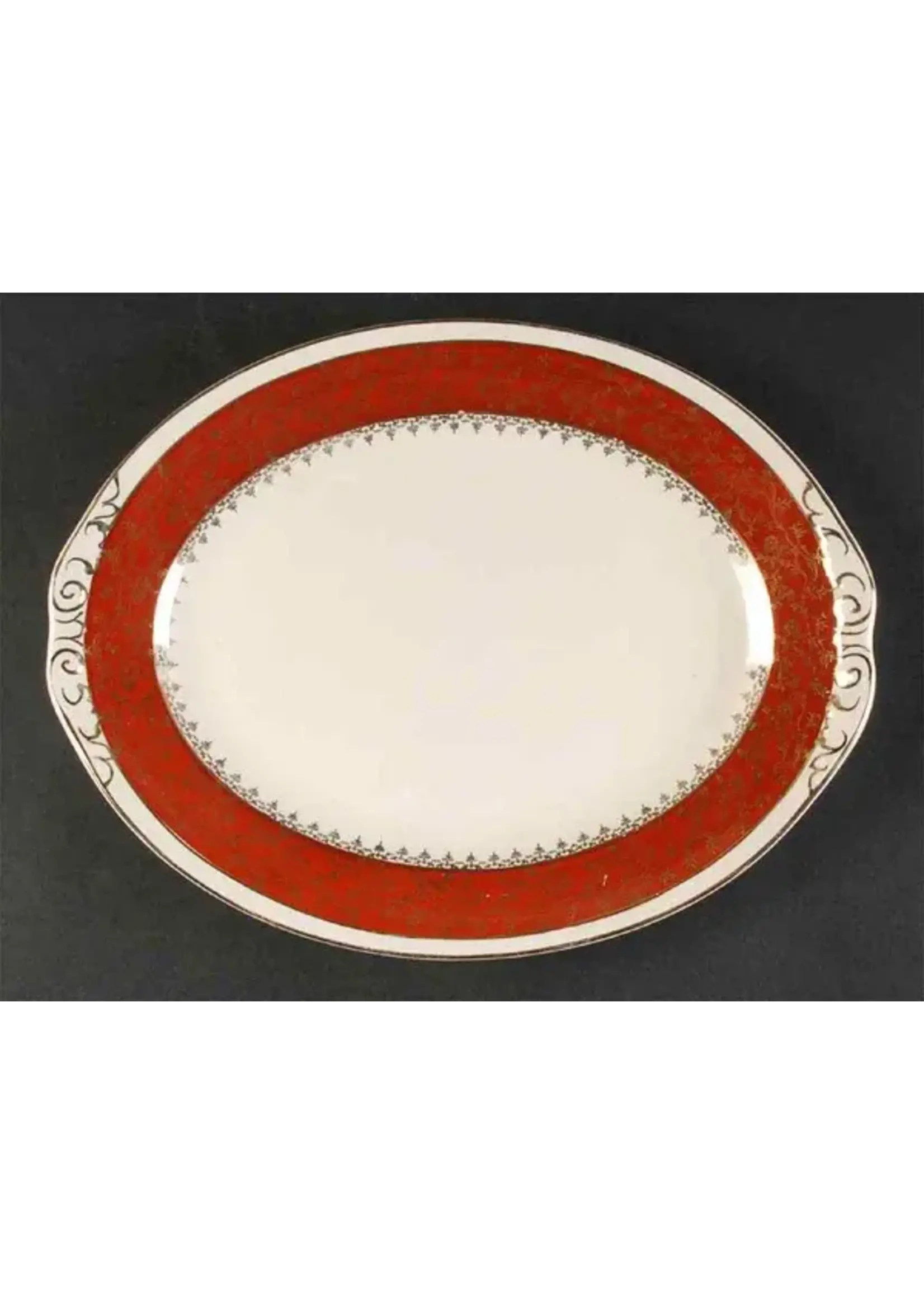 HOMER LAUGHLIN HOMER LAUGHLINFORMAL RUST RED SERVING PLATTER 11 3/4"