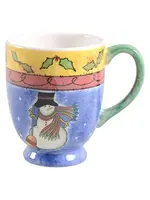 SANGO SWEET SHOPPE CHRISTMAS MUG 4 1/2 YELLOW BORDER