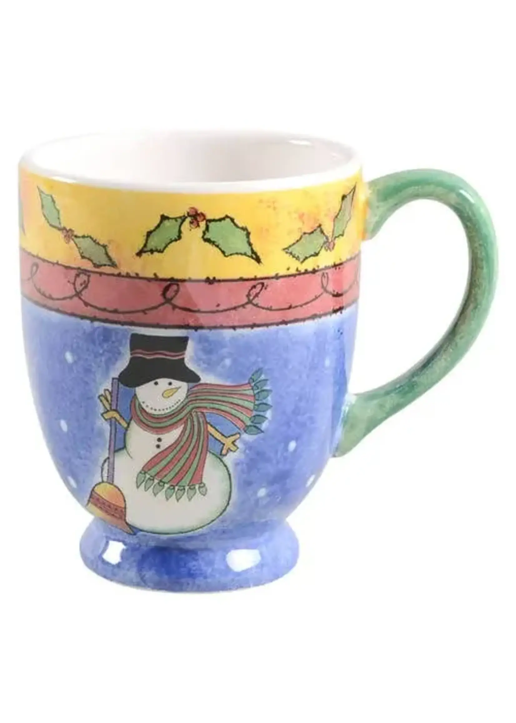 SANGO SANGO SWEET SHOPPE CHRISTMAS MUG 4 1/2 YELLOW BORDER