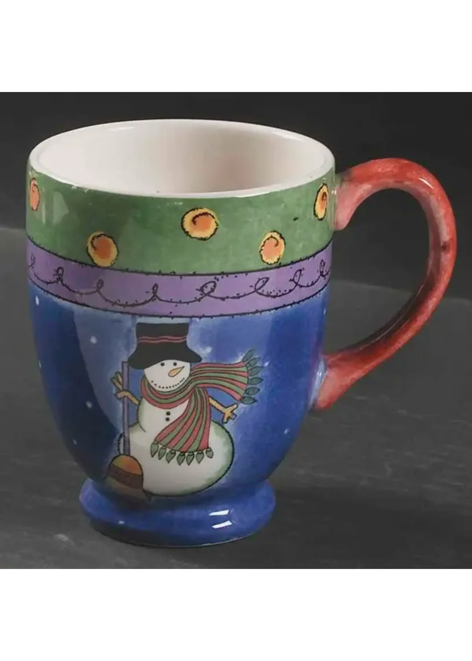 SANGO SANGO SWEET SHOPPE CHRISTMAS MUG 4 1/2 GREEN BORDER