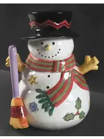 SANGO SWEETE SHOPPE CHRISTMAS COOKIE JAR SNOWMAN