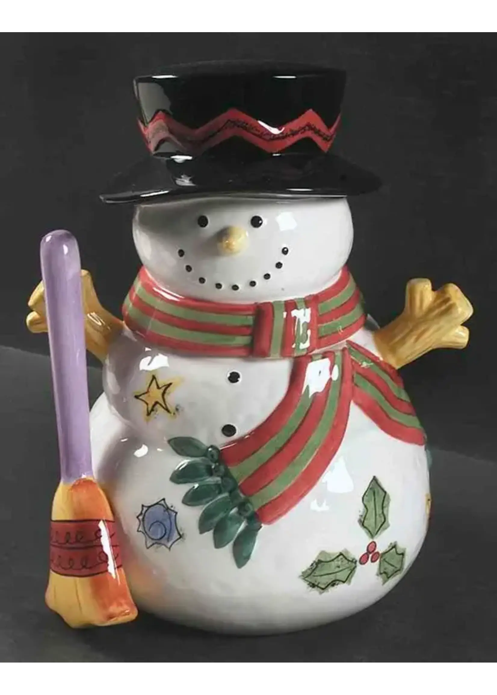 SANGO SWEETE SHOPPE CHRISTMAS COOKIE JAR SNOWMAN