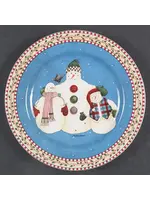 JOLLY SNOWMAN SALAD PLATE-BUDDIES  8 1/4'