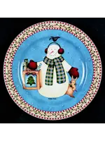 JOLLY SNOWMAN SALAD PLATE-BAG 8 1/4'