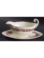 WEDGWOOD CORNFLOWER GRAVY BOAT W/UNDERPLATE