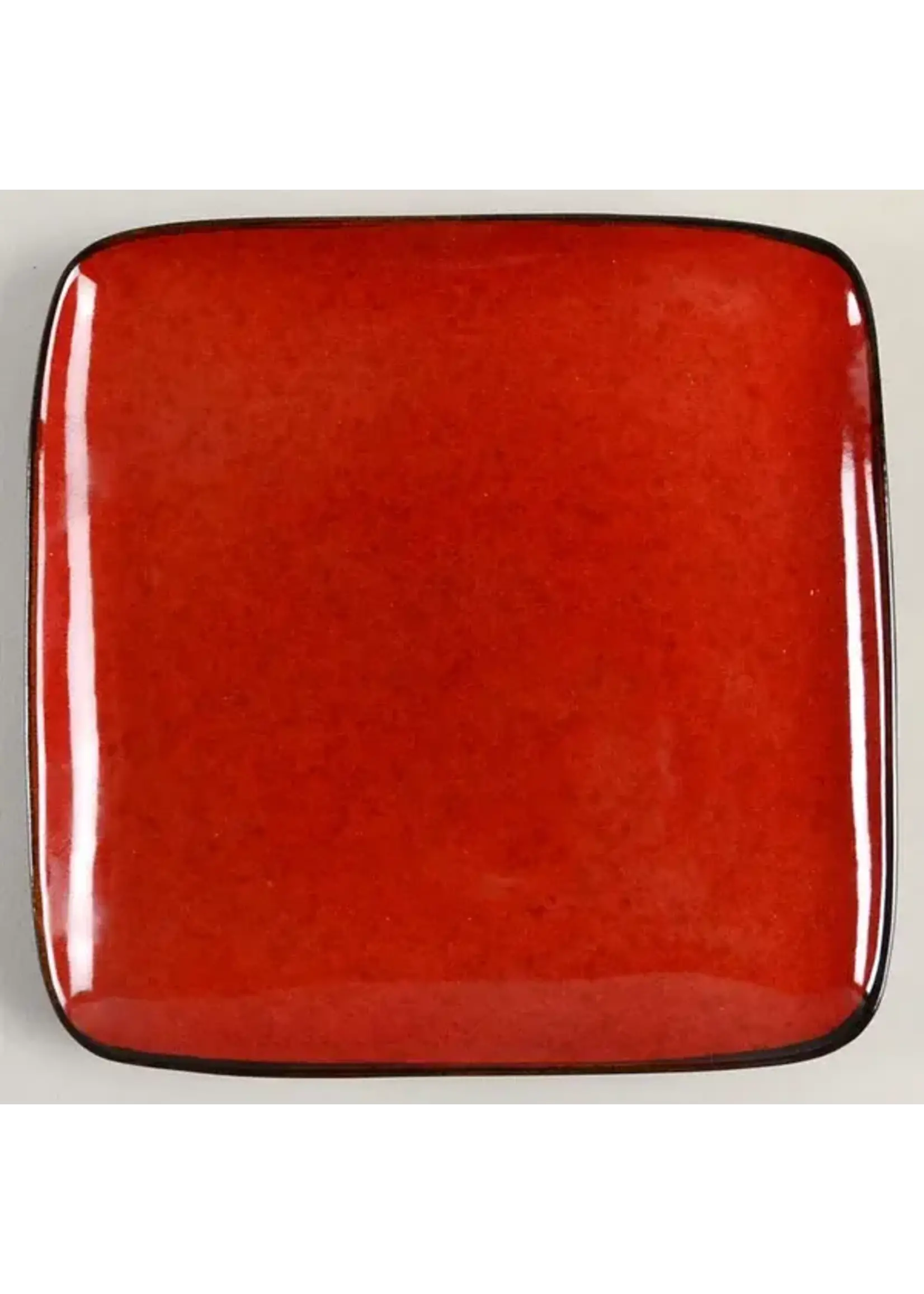 HOME TRENDS RAVE RED SALAD PLATE SQUARE