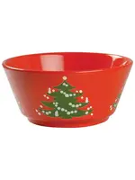 CHRISTMAS TREE ROUND BOWL 8 7/8"